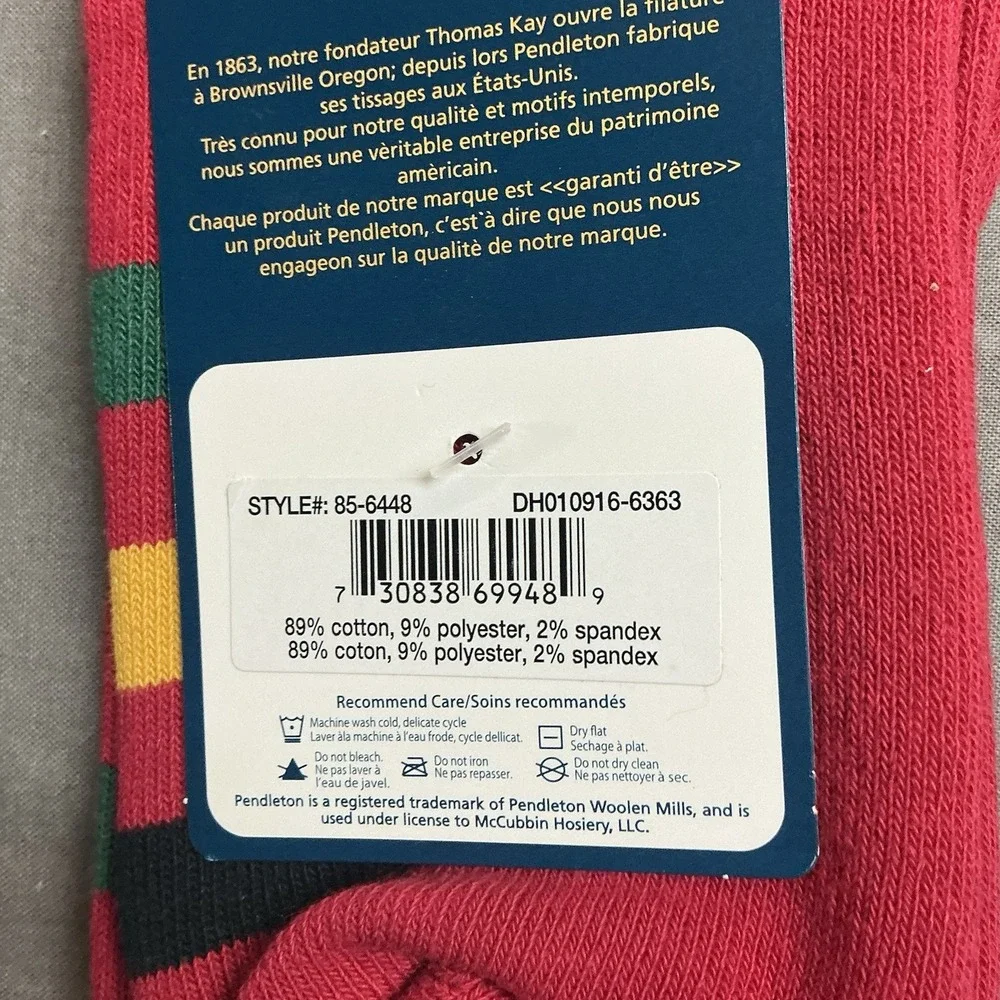 Pendleton National Park Collection Crew Socks  Medium New